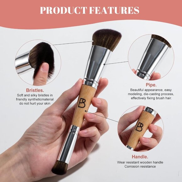 Makeup Brushes Makeup Tools Kit Premium Synthetic Powder Concealer Brush - Picture 3 of 6